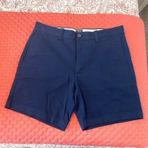 Men's J.Crew Stretch Chino 7" Inseam, 31 Waist, Navy Blue Shorts
